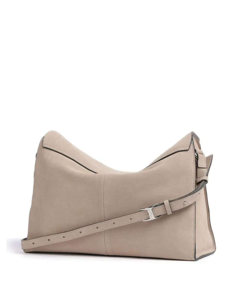 Lora Suede M Crossbody bag brushed leather beige