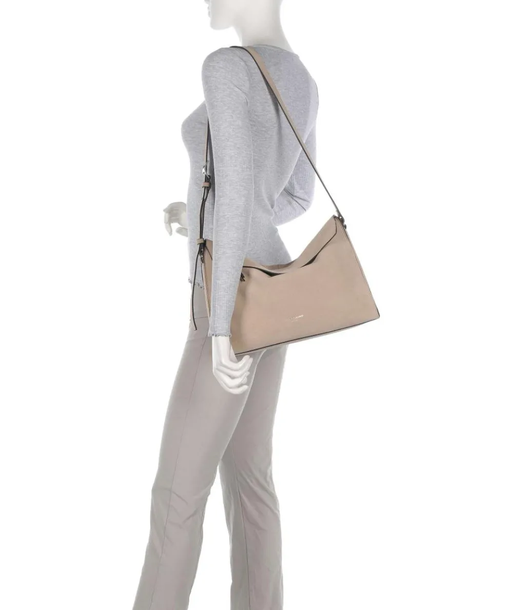 Lora Suede M Crossbody bag brushed leather beige