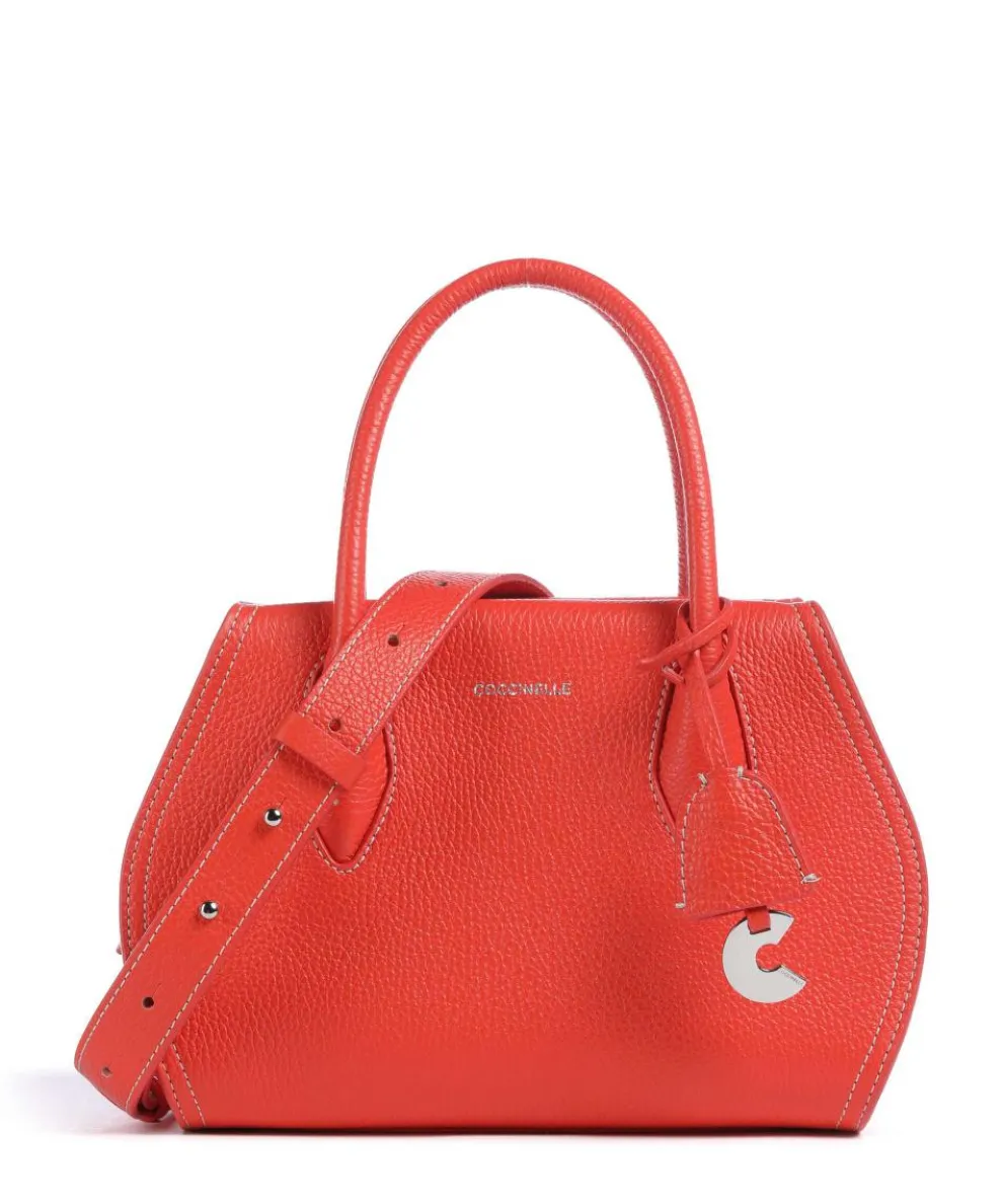 Lord Handbag grained leather orange