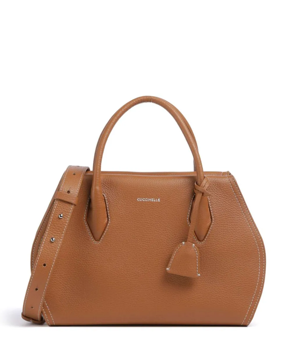 Lord Handbag grained leather brown