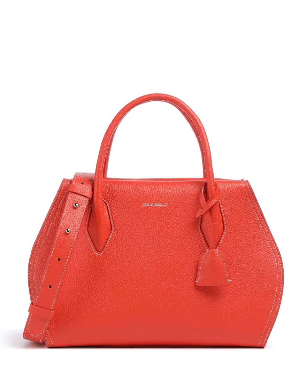 Lord Handbag grained leather orange