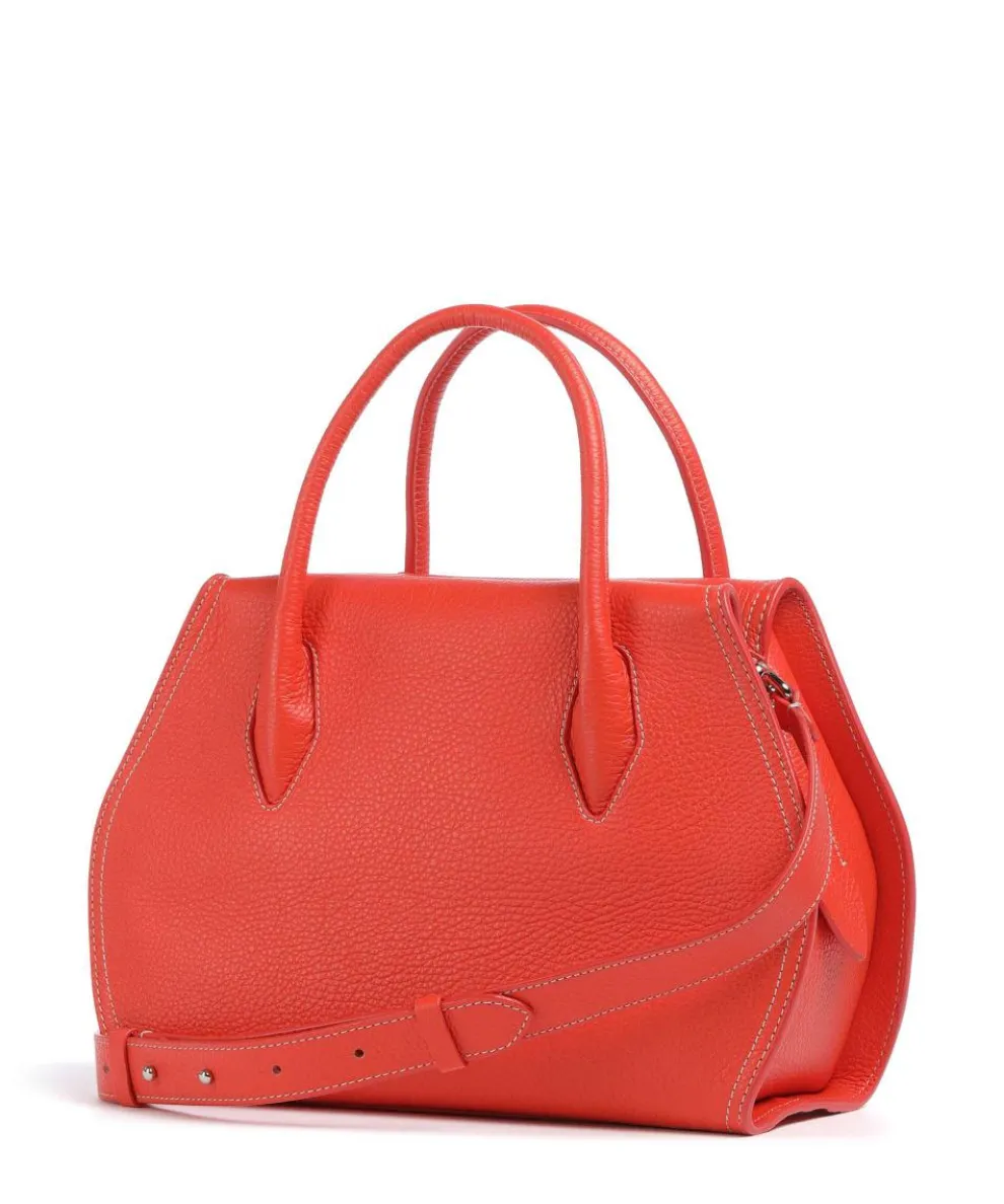 Lord Handbag grained leather orange