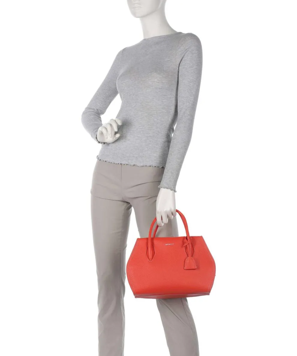 Lord Handbag grained leather orange