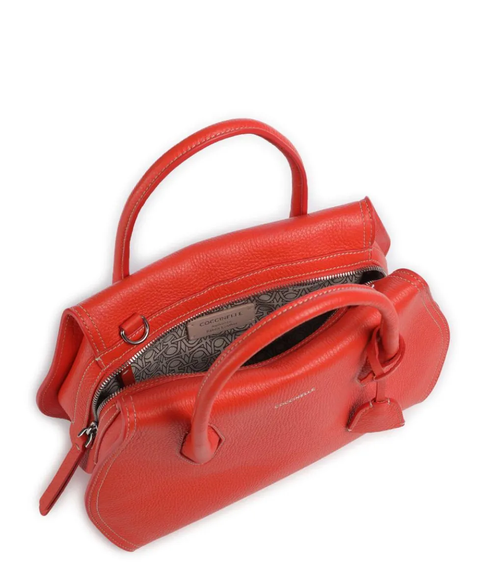 Lord Handbag grained leather orange