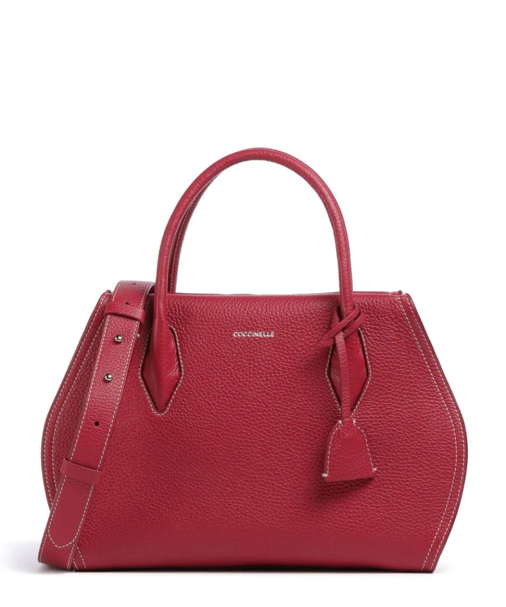 Lord Handbag grained leather red