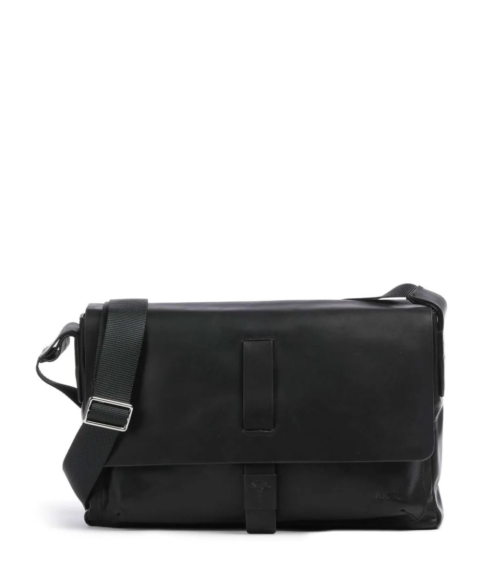 Loreto Janis Messenger bag fine grain cow leather black