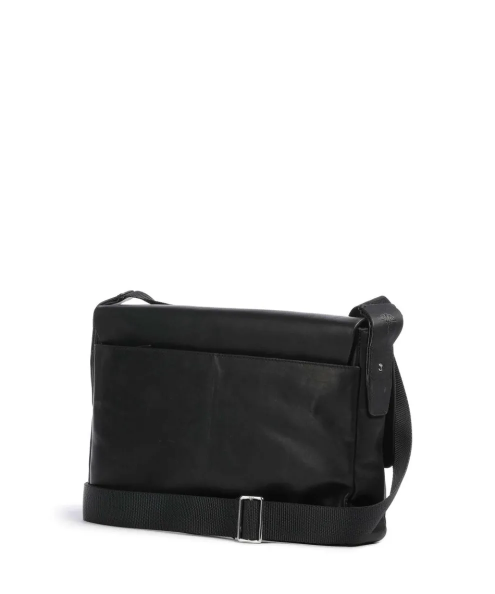 Loreto Janis Messenger bag fine grain cow leather black