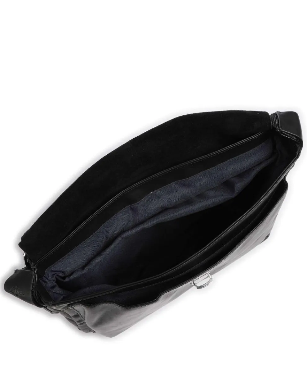 Loreto Janis Messenger bag fine grain cow leather black