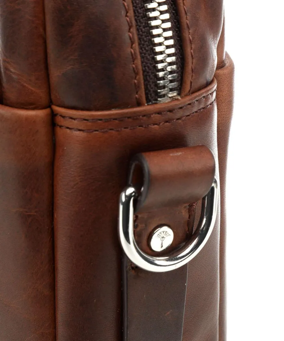 Loreto Pandion Briefcase 14″ pull-up cow leather brown