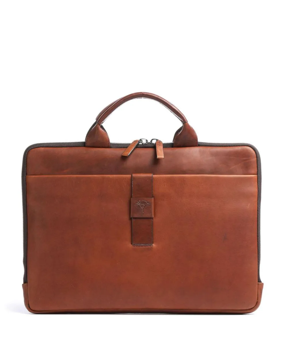 Loreto Samu Briefcase 14″ pull-up cow leather brown