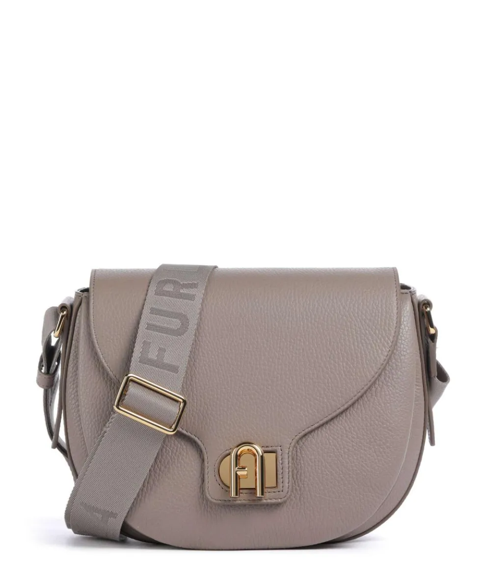 Lotus S Crossbody bag grained leather taupe
