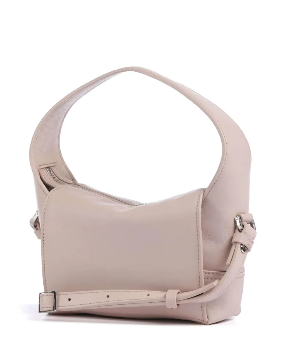 Lou 2 Calf Optic XS Crossbody bag fine grain leather rose