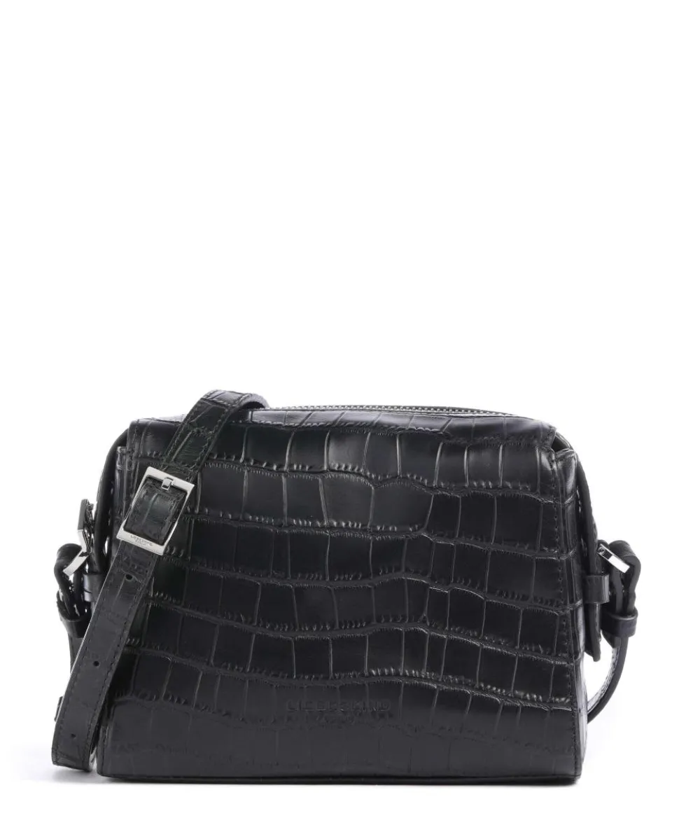 Lou 2 New Croco S Crossbody bag embossed leather black