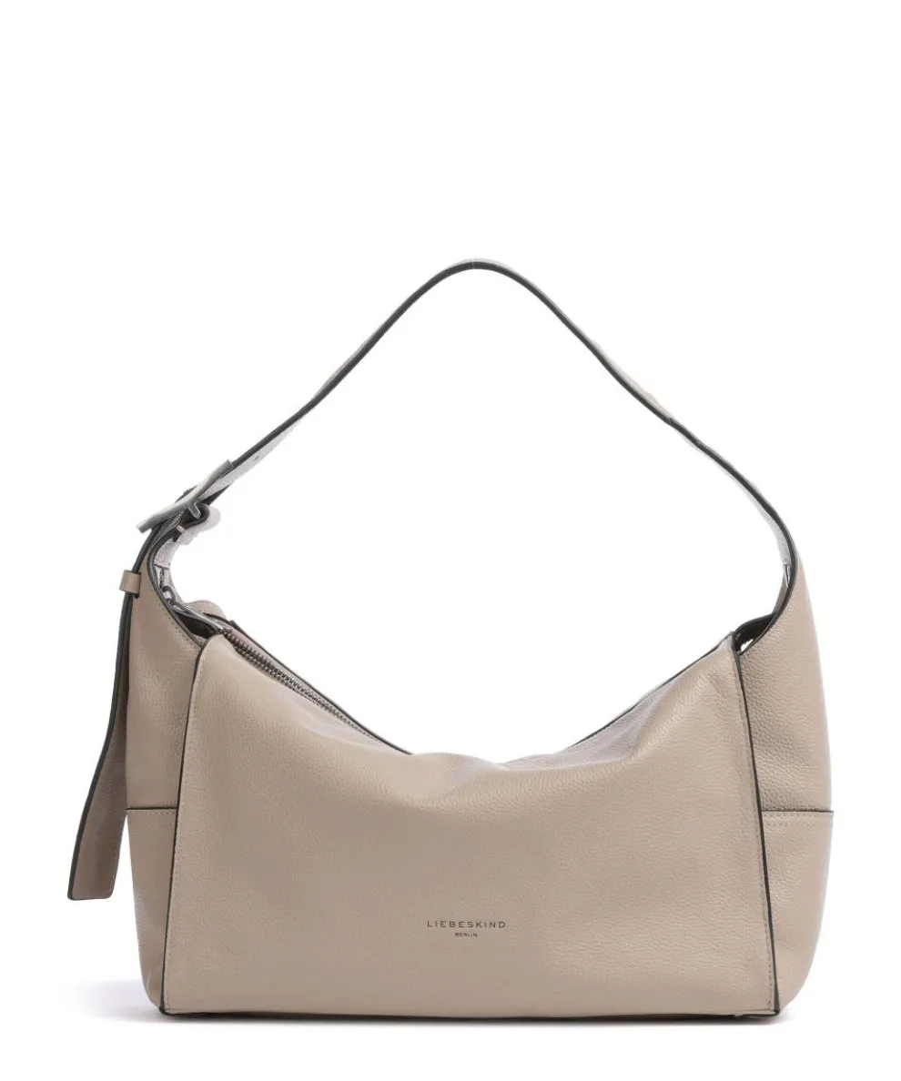 Lou Small Pebble M Hobo bag grained cow leather beige
