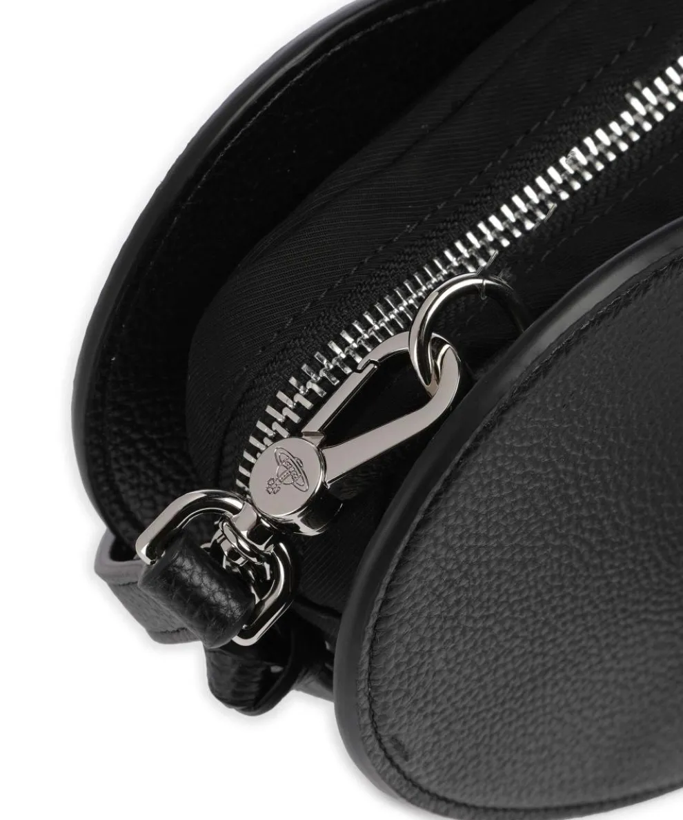 Louise Heart Grain Crossbody bag imitation leather black