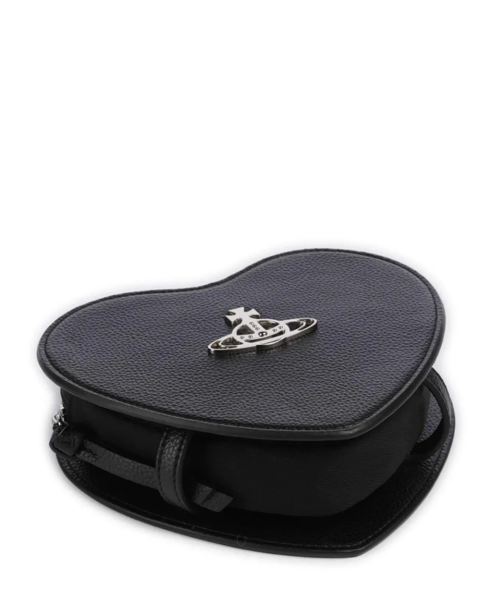 Louise Heart Grain Crossbody bag imitation leather black