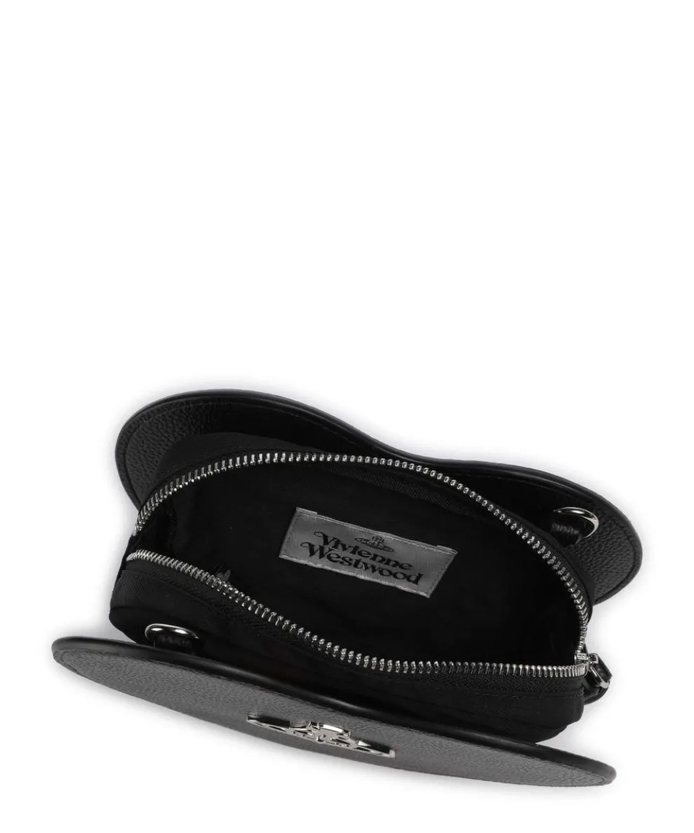 Louise Heart Grain Crossbody bag imitation leather black