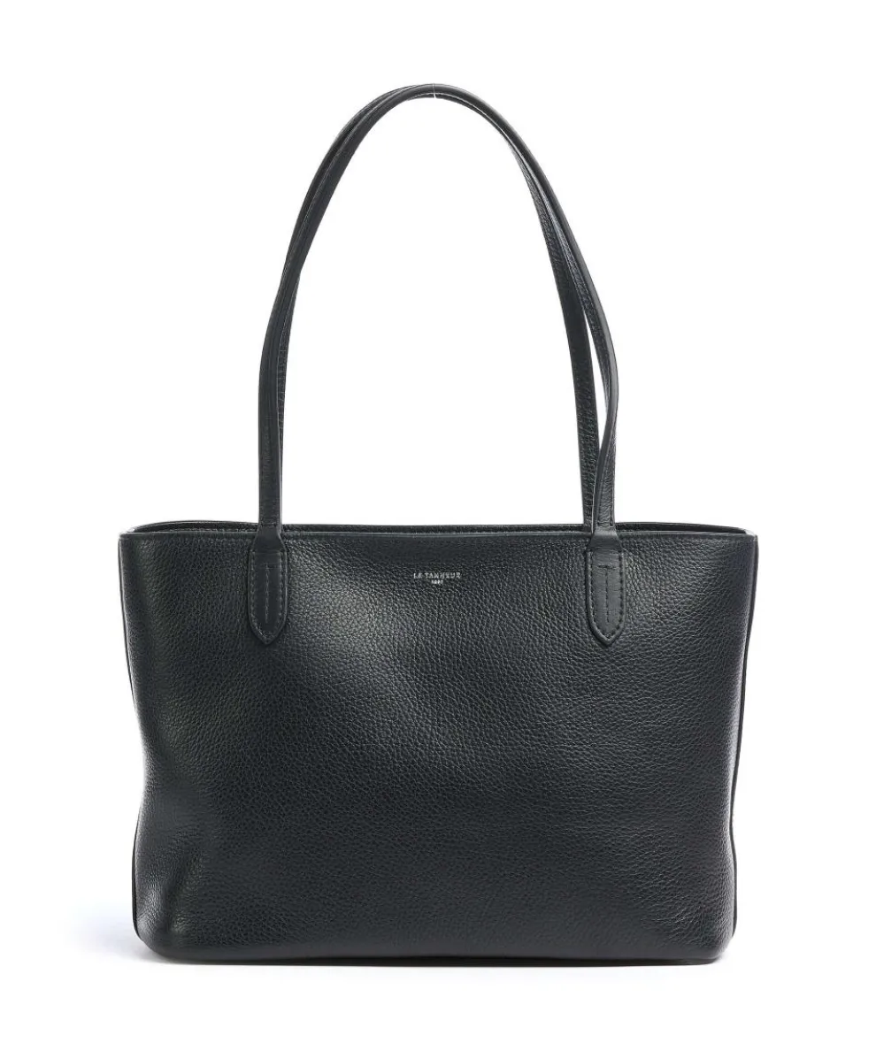 Louise Tote bag grained leather black