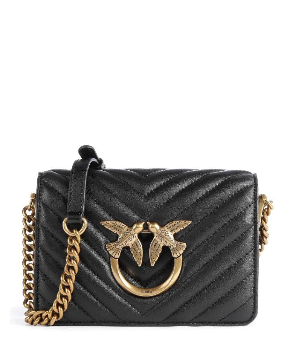 Love Click Mini Crossbody bag sheepskin leather black