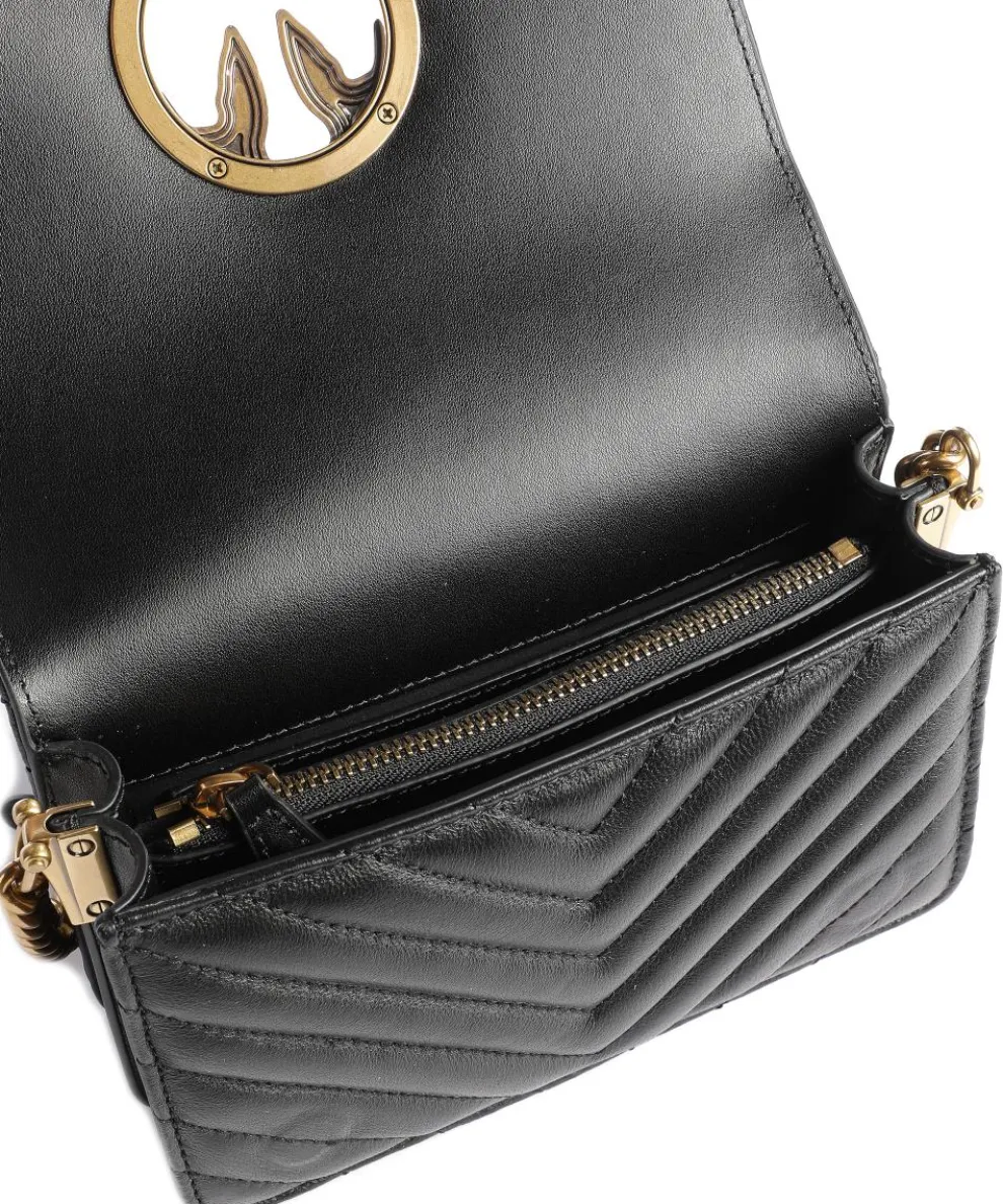 Love Click Mini Crossbody bag sheepskin leather black