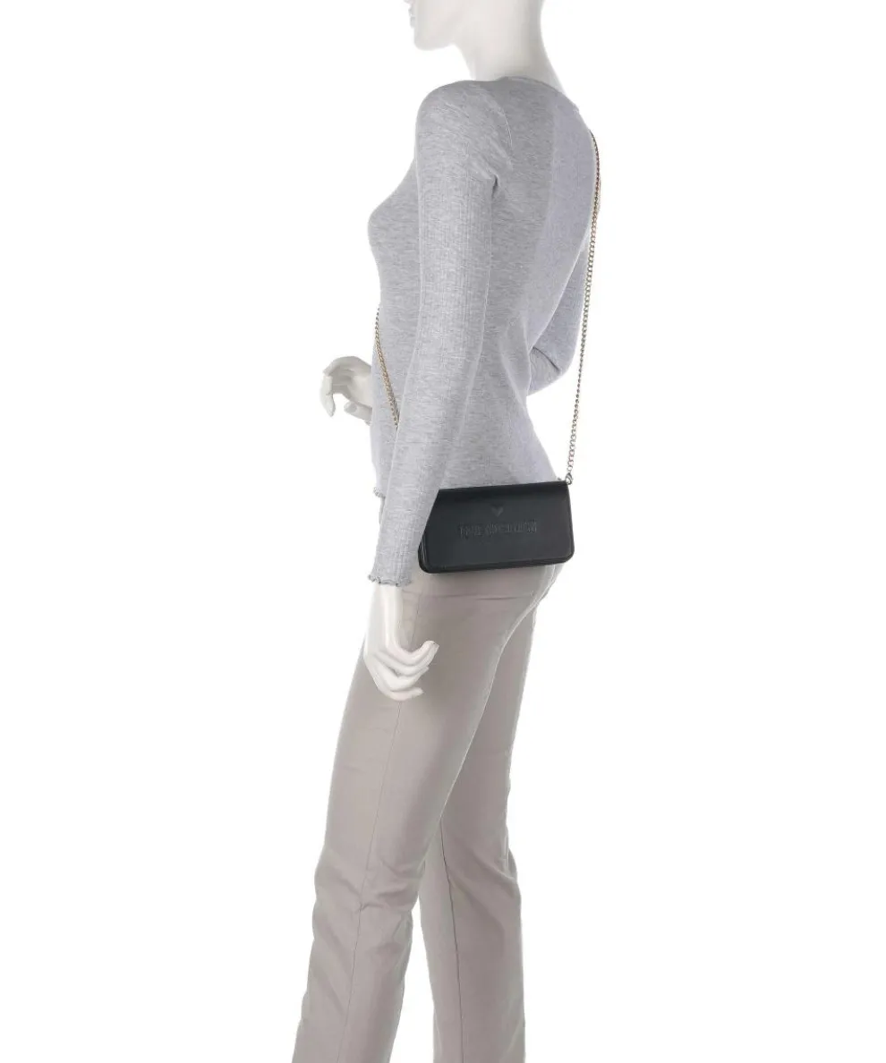 Love Embossed Crossbody bag imitation leather black