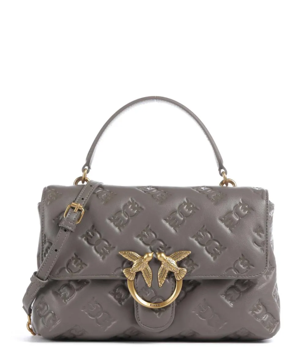 Love Lady Puff Classic Handbag embossed leather taupe