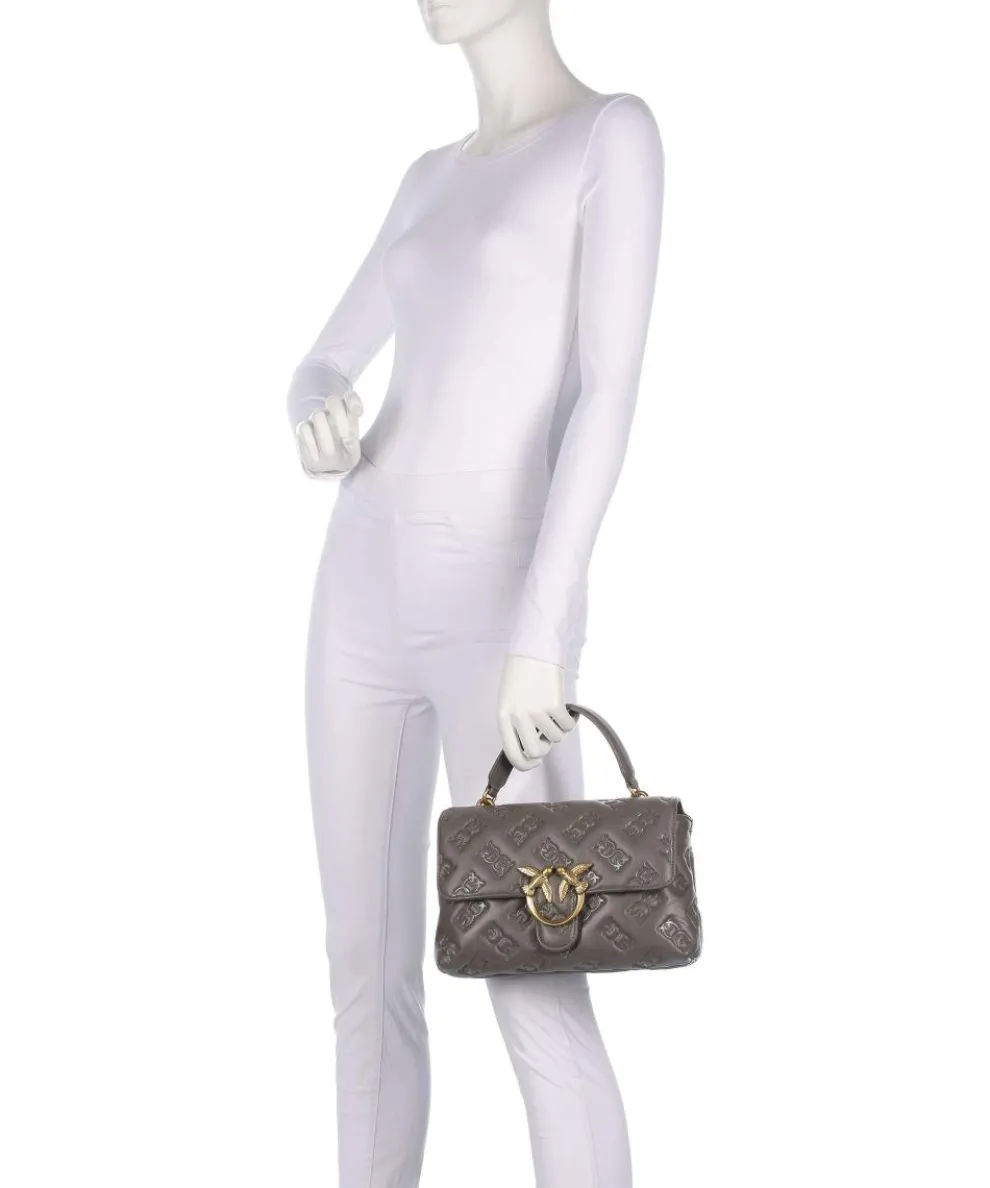 Love Lady Puff Classic Handbag embossed leather taupe