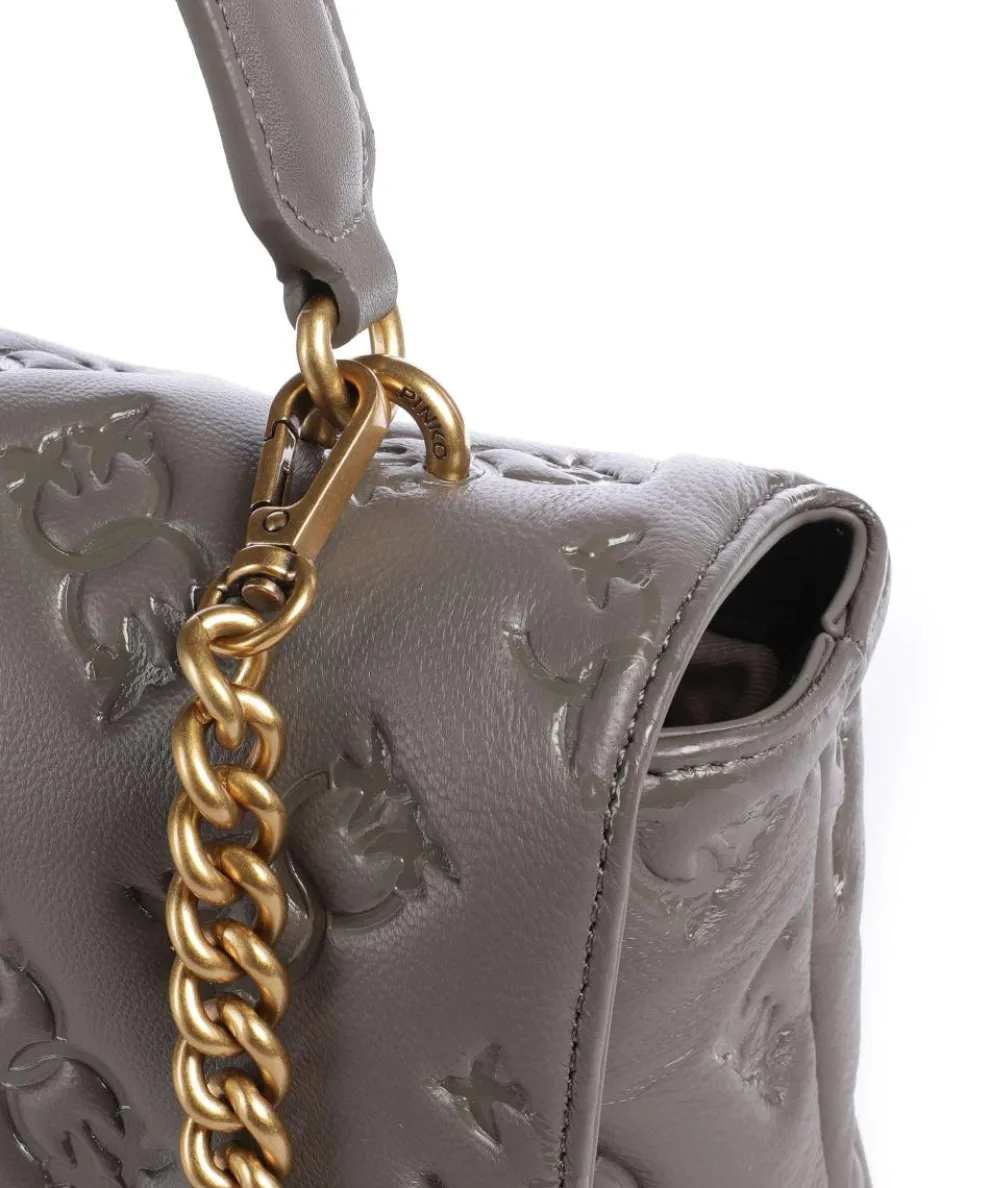 Love Lady Puff Classic Handbag embossed leather taupe