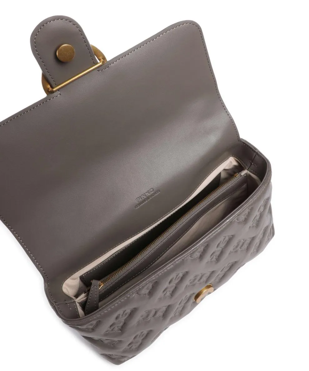 Love Lady Puff Classic Handbag embossed leather taupe