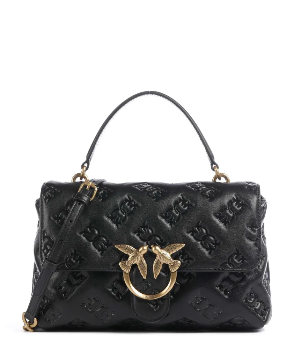 Love Lady Puff Classic Handbag embossed leather black