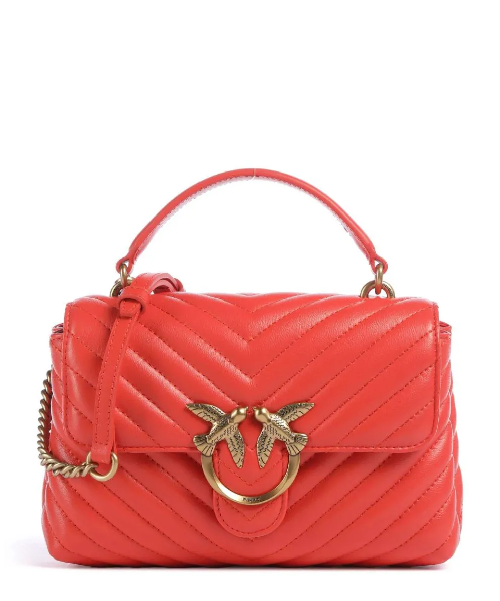 Love Lady Puff Mini Handbag sheepskin leather orange