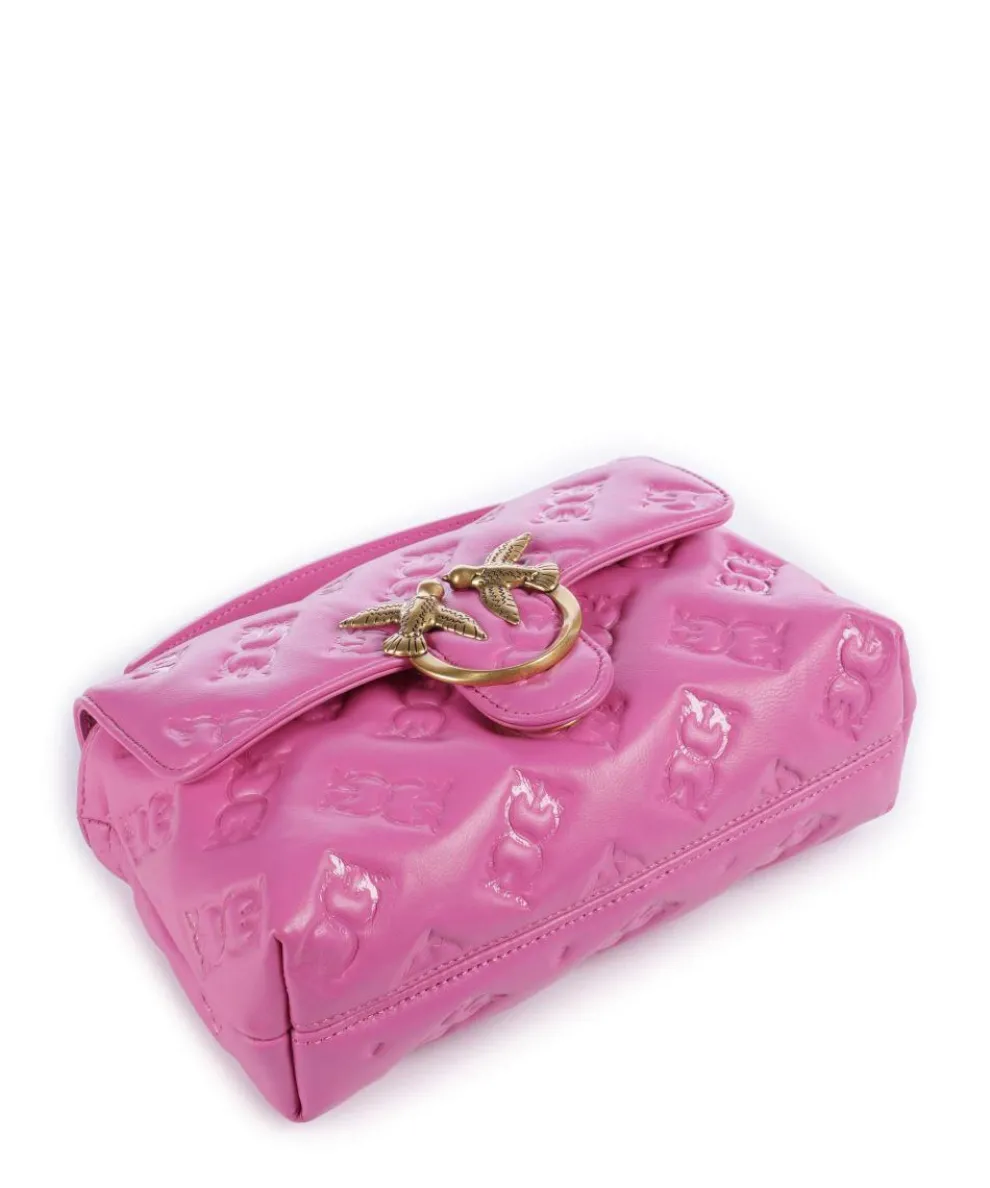 Love Lady Puff Mini Handbag embossed leather pink