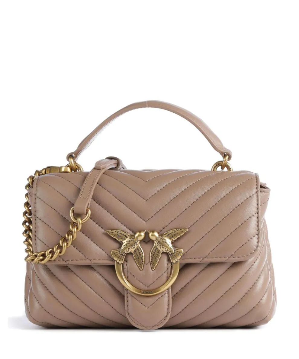 Love Lady Puff Mini Handbag sheepskin leather light brown