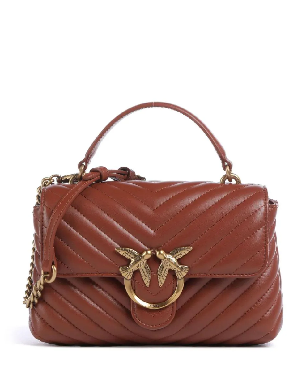 Love Lady Puff Mini Handbag sheepskin leather brown