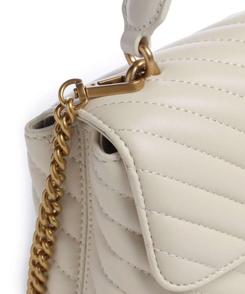 Love Lady Puff Mini Handbag sheepskin leather cream