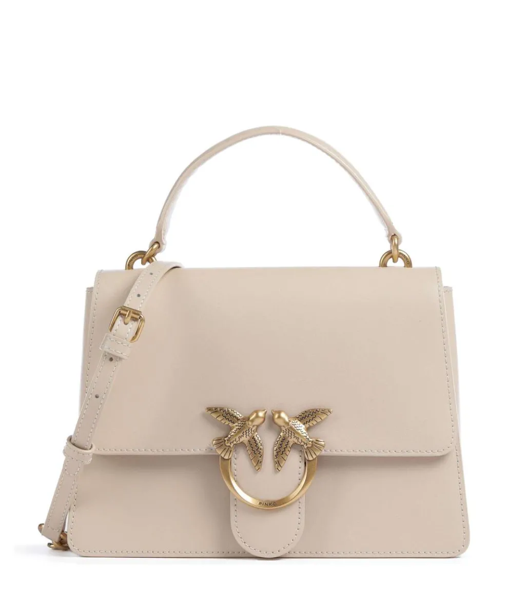 Love One Classic Handbag fine grain cow leather beige
