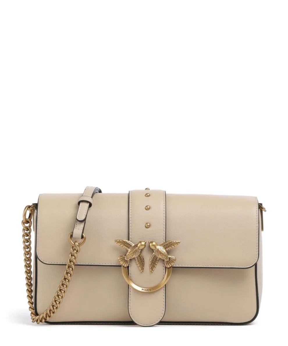 Love One Classic Slouchy Shoulder bag fine grain cow leather nude