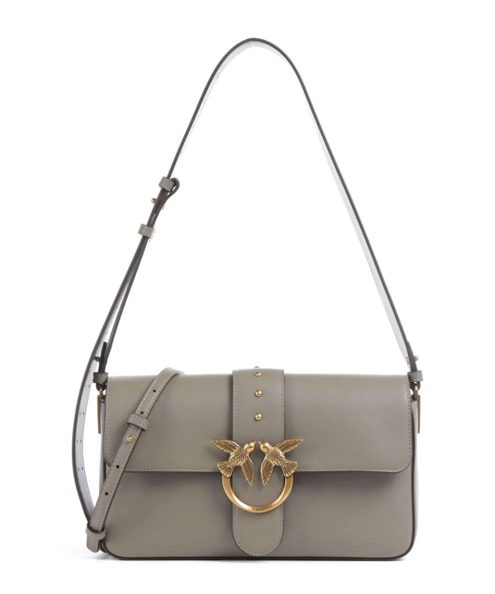 Love One Classic Slouchy Shoulder bag fine grain cow leather taupe
