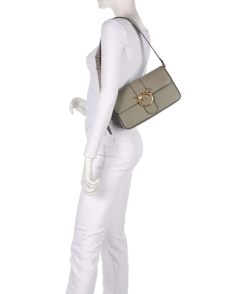 Love One Classic Slouchy Shoulder bag fine grain cow leather taupe