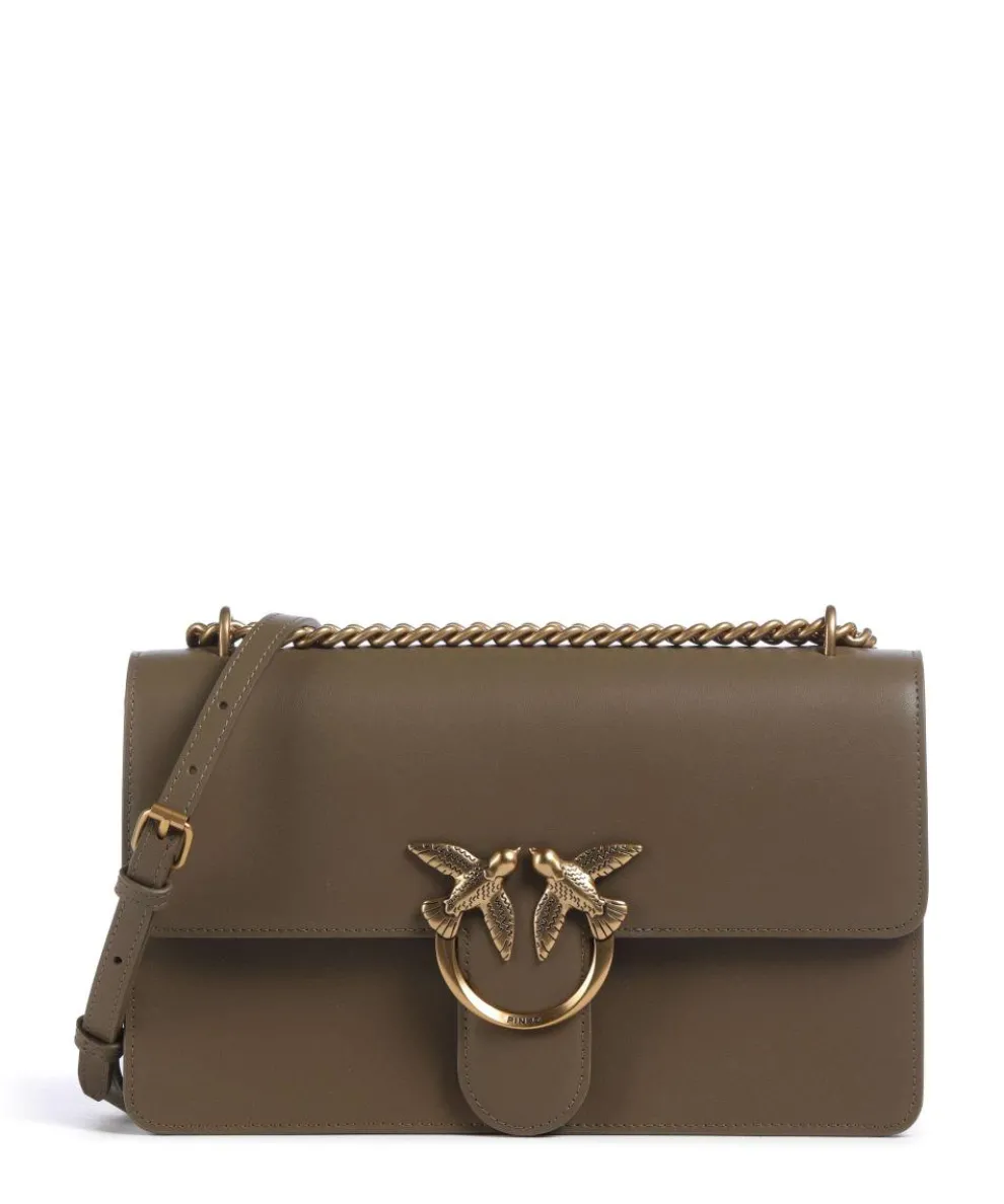 Love One Classic Shoulder bag fine grain cow leather olive-green