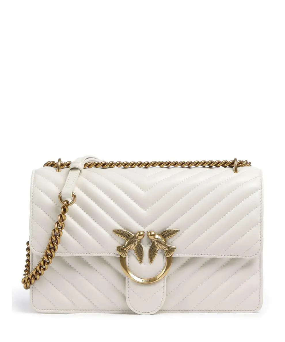 Love One Classic Shoulder bag sheepskin leather white
