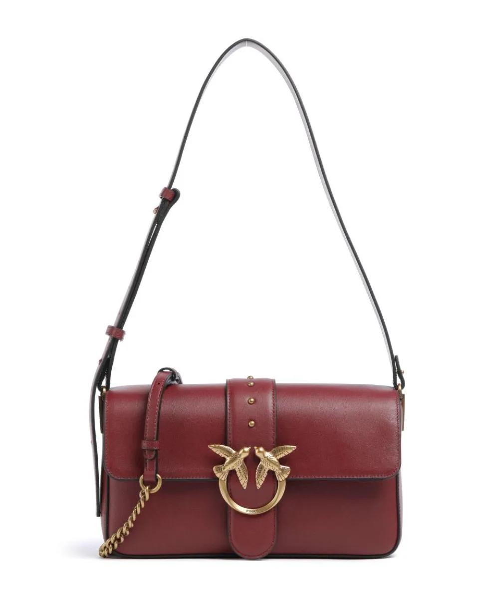 Love One Classic Slouchy Shoulder bag fine grain cow leather wine