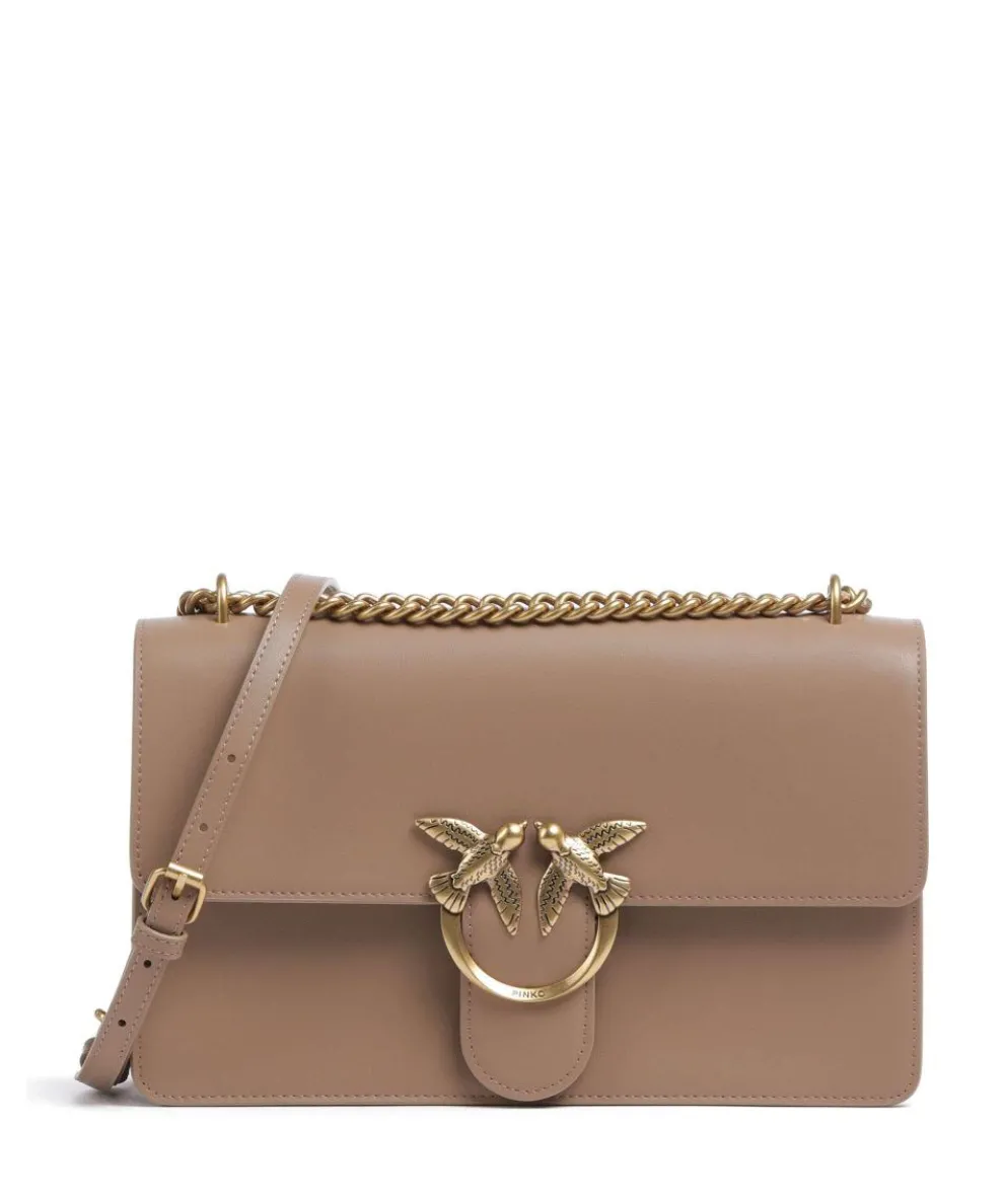 Love One Classic Shoulder bag fine grain cow leather light brown