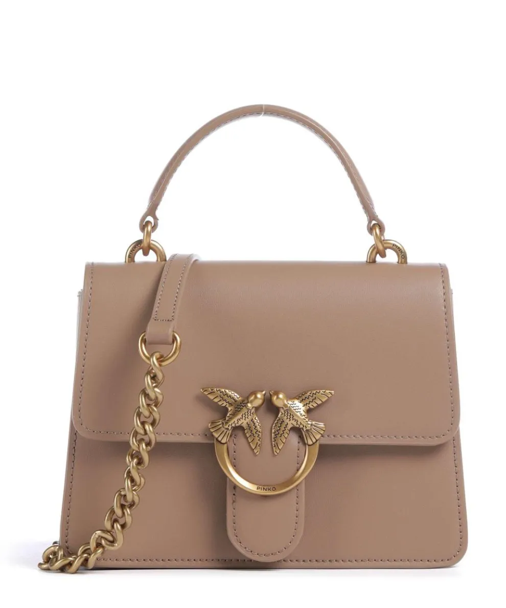 Love One Mini Crossbody bag fine grain cow leather brown