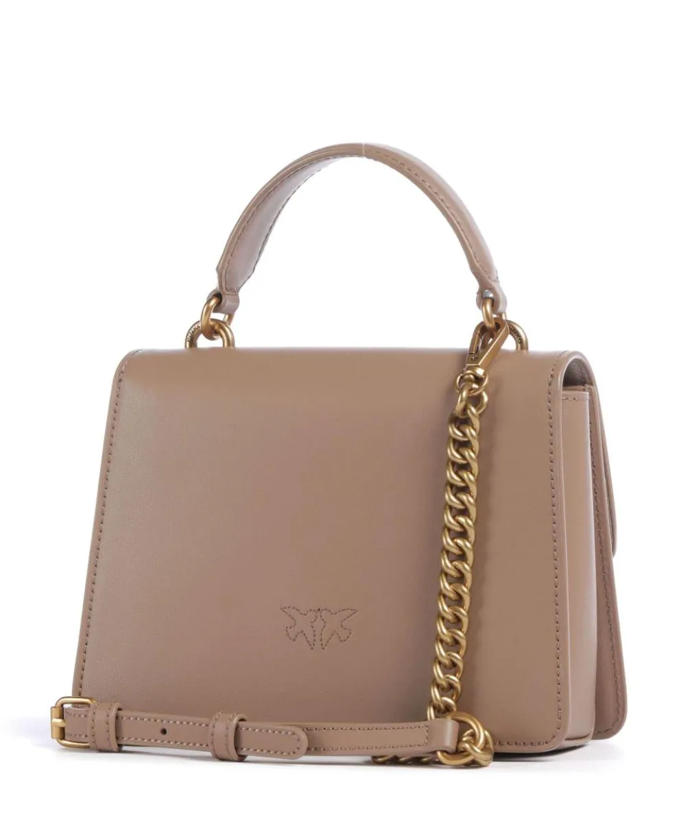 Love One Mini Crossbody bag fine grain cow leather brown