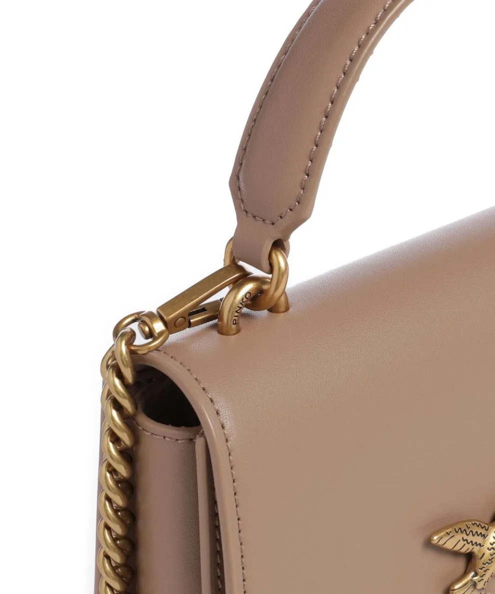 Love One Mini Crossbody bag fine grain cow leather brown