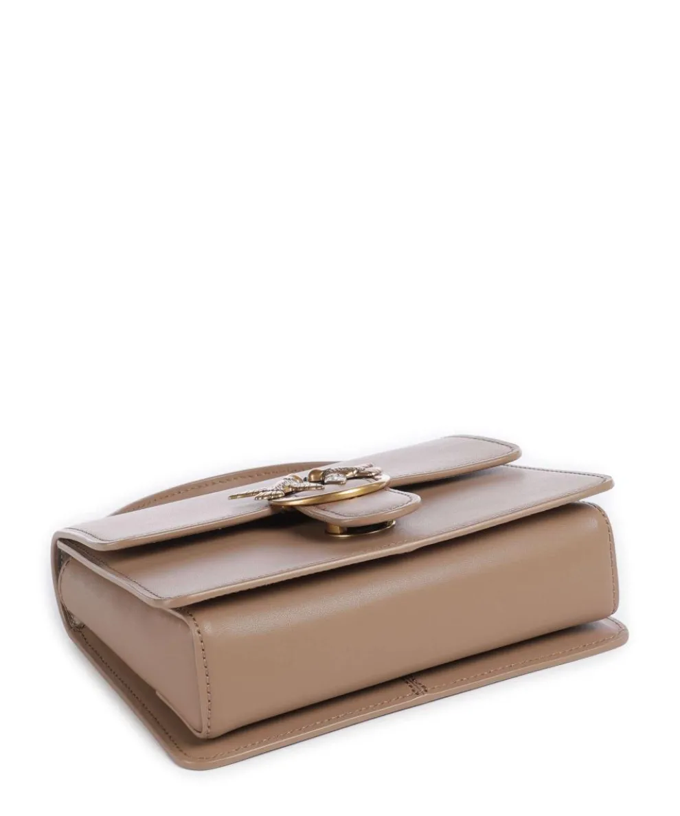 Love One Mini Crossbody bag fine grain cow leather brown