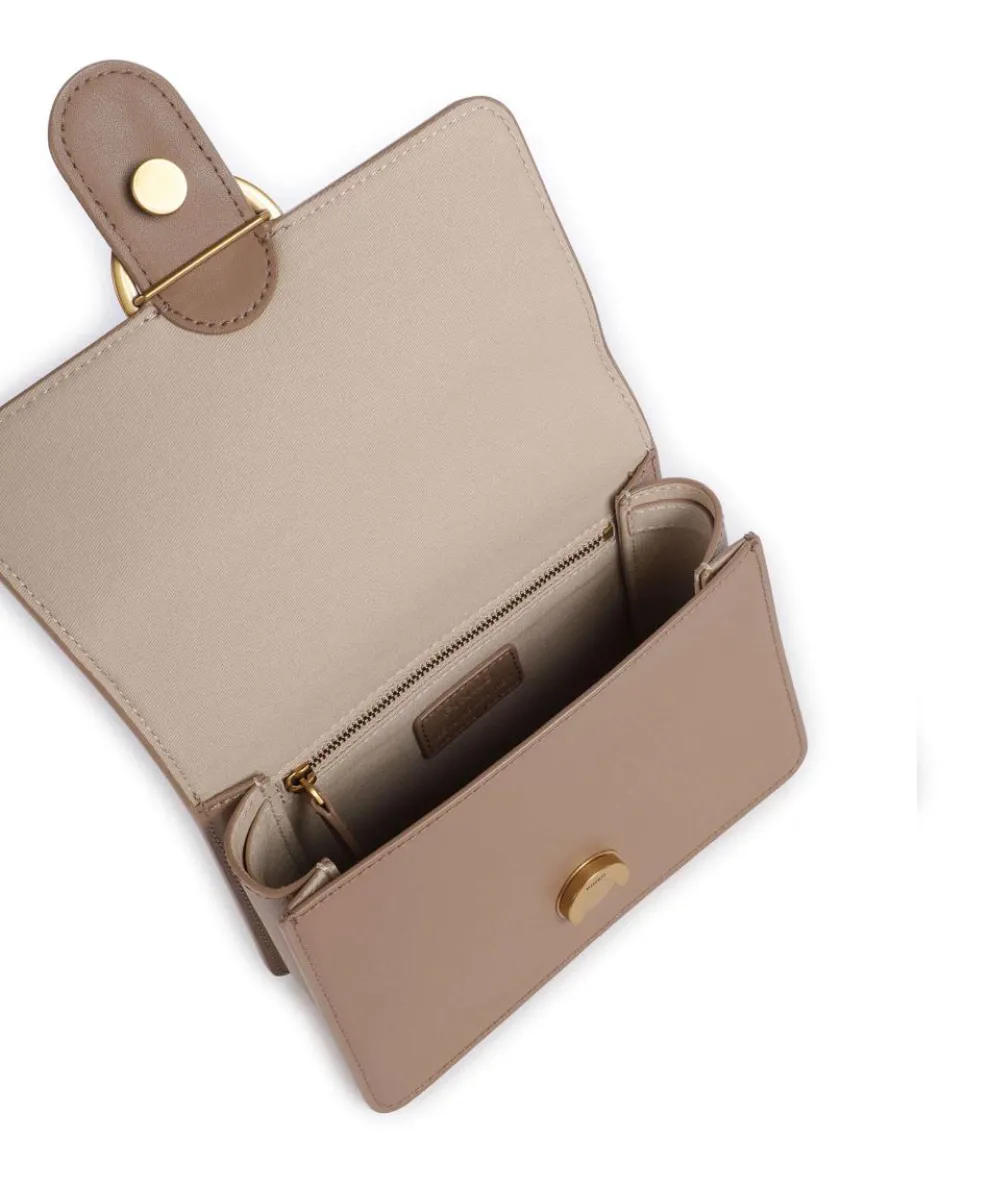 Love One Mini Crossbody bag fine grain cow leather brown