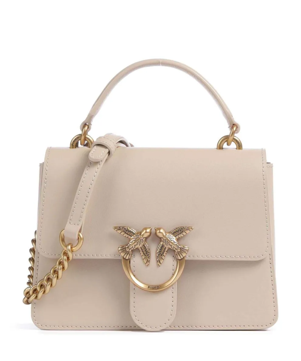 Love One Mini Crossbody bag fine grain cow leather beige