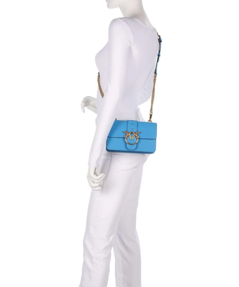 Love One Mini Crossbody bag softly grained calfskin blue